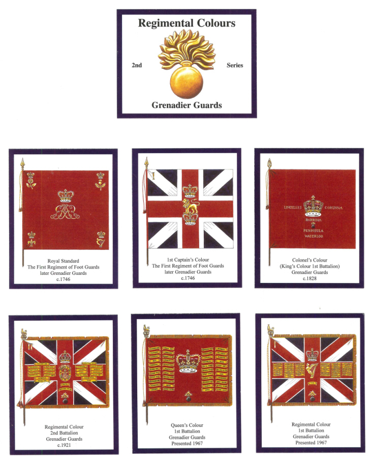 Grenadier Guards 2nd Series- 'Regimental Colours' Trade Card Set by David Hunter - Click Image to Close
